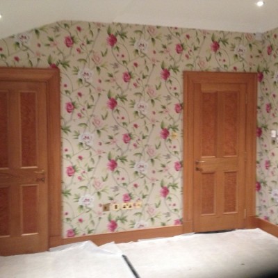 Installing Zoffany Wallpaper, Belgravia, London