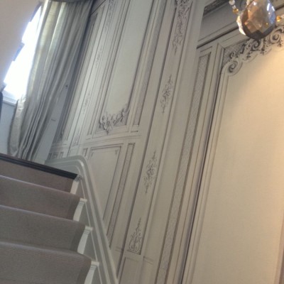 Installing French Fabric Wall Covering, Wandsworth, London