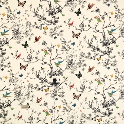 Installing American Handprint Wallpaper, Bond Street, London