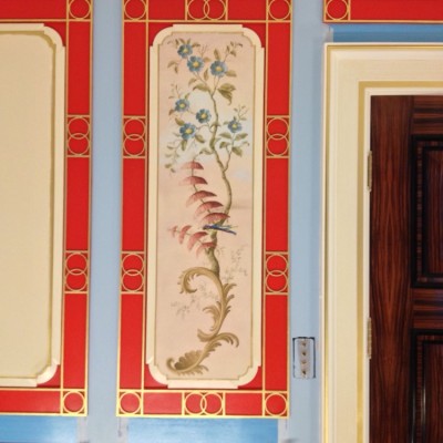 Installing Canvas Handpainted Art, Green Park, London