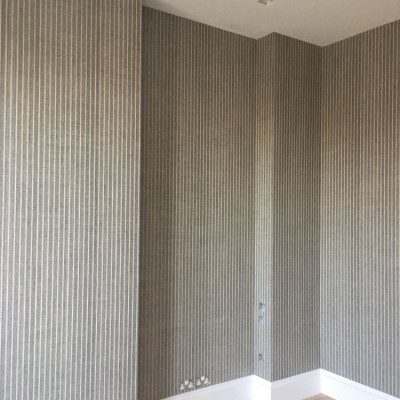 Installing Phillip Jeffries, Grasscloth, Shepherds Bush, London