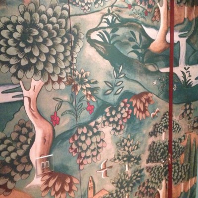 Installing Zoffany Mural Wallpaper, Islington, London