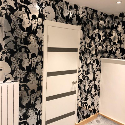 Installing vintage wallpaper in Finchley, North London